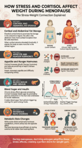 Read more about the article Stress, Cortisol, and Weight Gain During Menopause: What You Need to Know